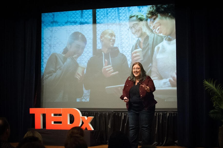 Kimberly speaking at TEDx